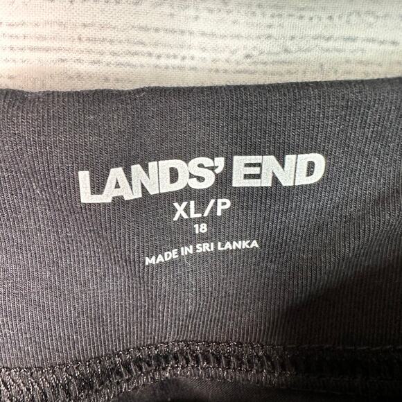 Lands End Womens size XL Petite 18 Pull On Pants Black Stretch - Picture 7 of 9